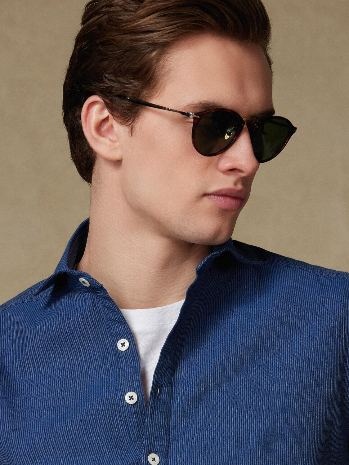 Polohemd Piper mit Indigo-Streifen