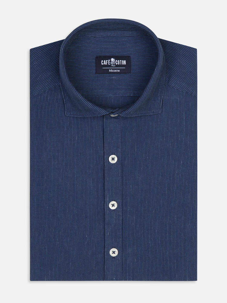 Chemise Polo Piper à rayures indigo