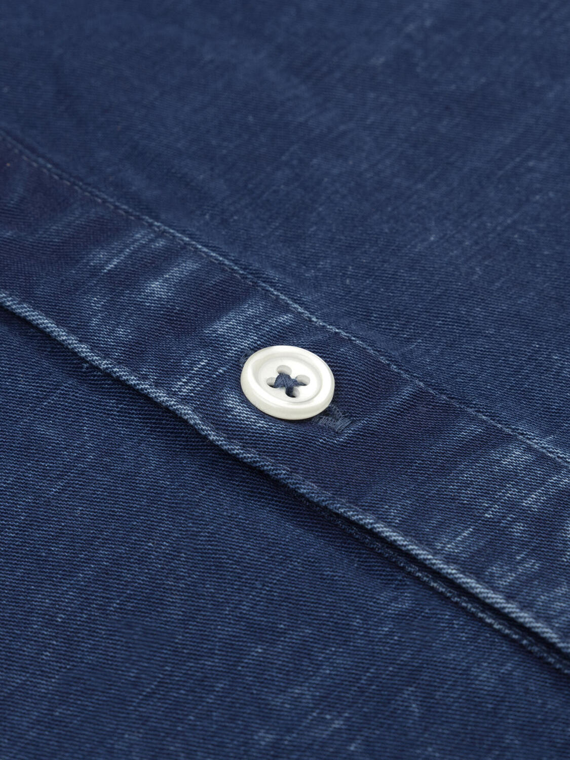 Chemise Polo Tim en lin dark indigo