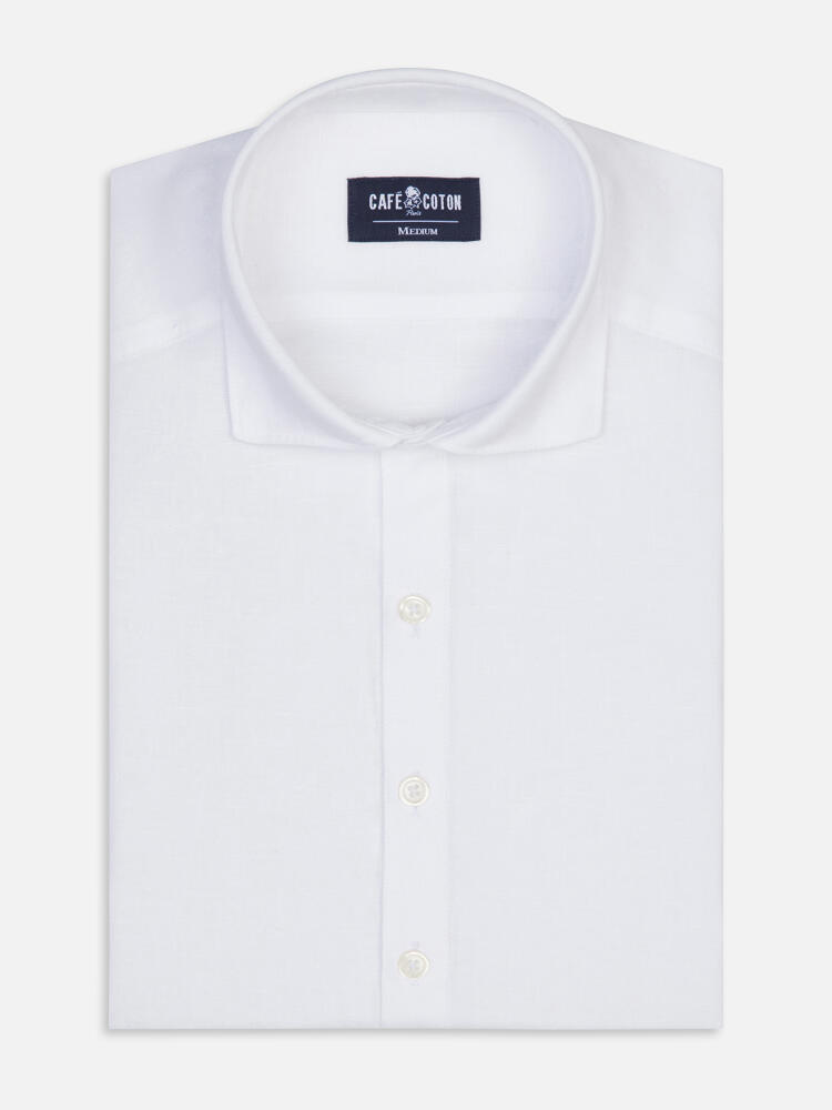 Wayne Poloshirt in wit linnen