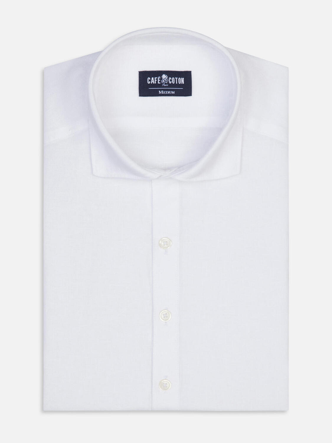 Wayne Poloshirt in wit linnen