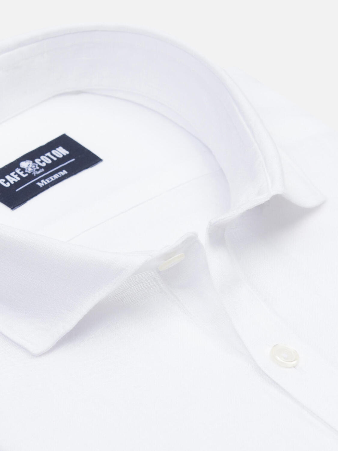 Wayne Poloshirt in wit linnen