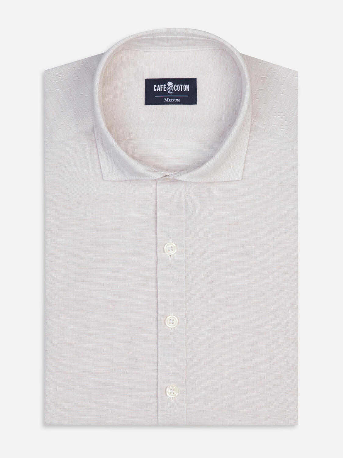 Chemise Polo Wayne en lin sable