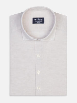 Wayne Poloshirt in zandkleurig linnen