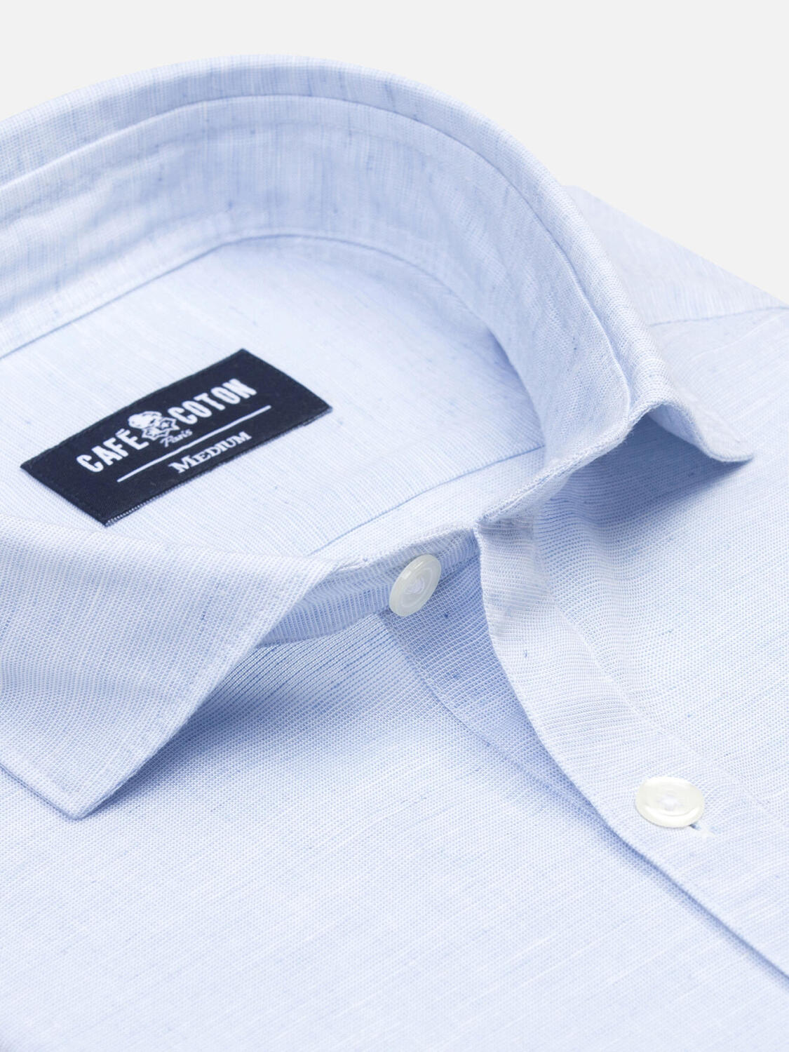 Polohemd Wayne aus hellem Leinen