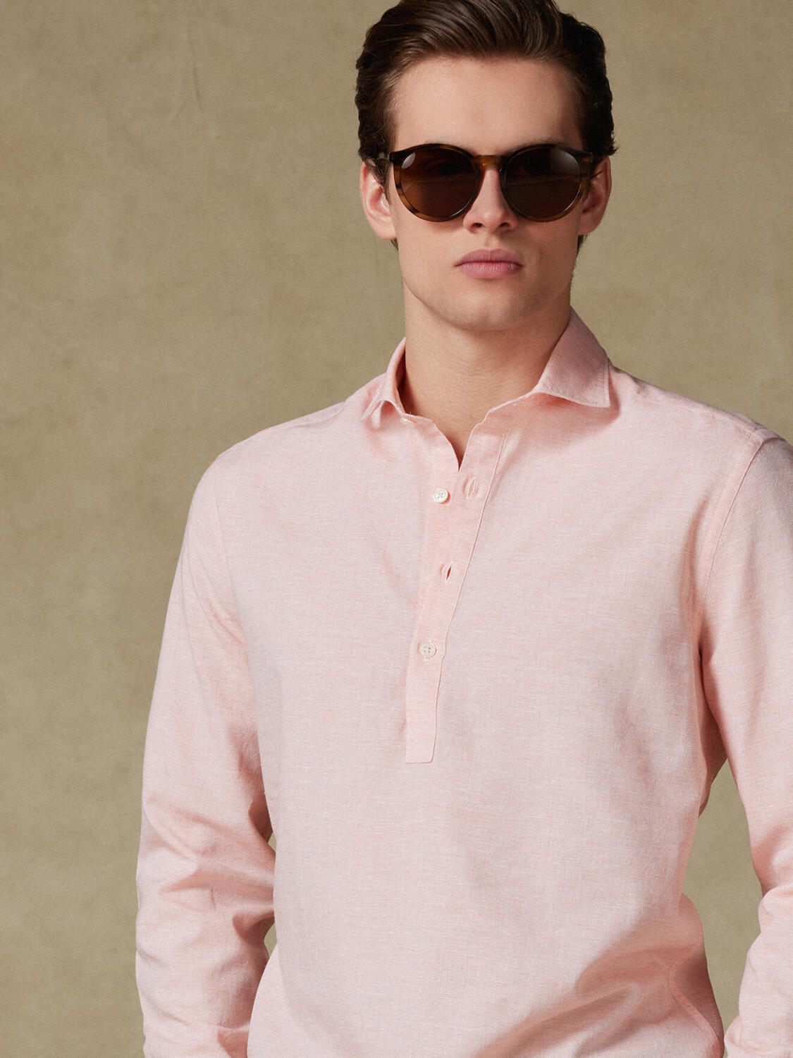 Polo Wayne in lino arancione