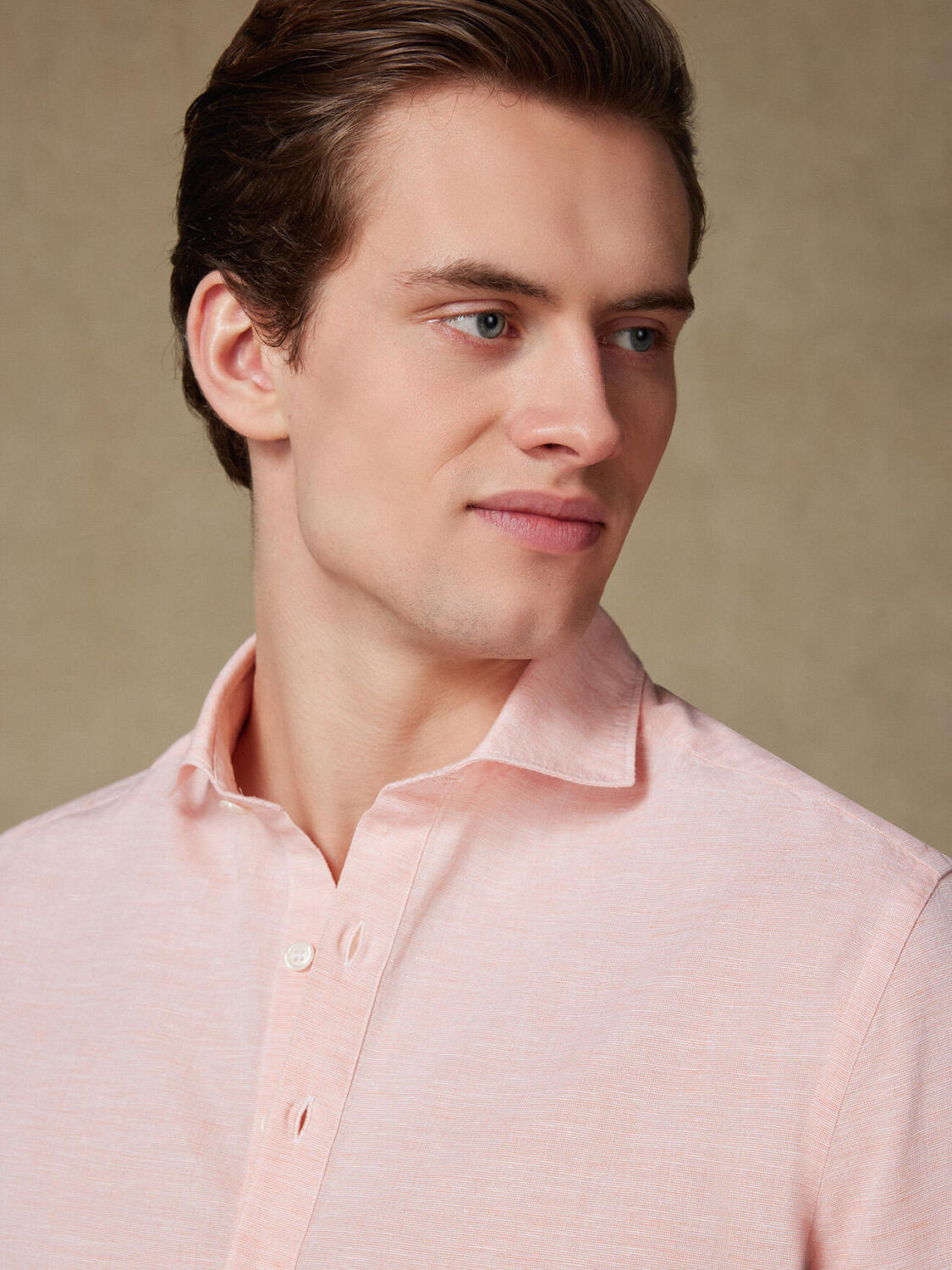 Polo Wayne in lino arancione