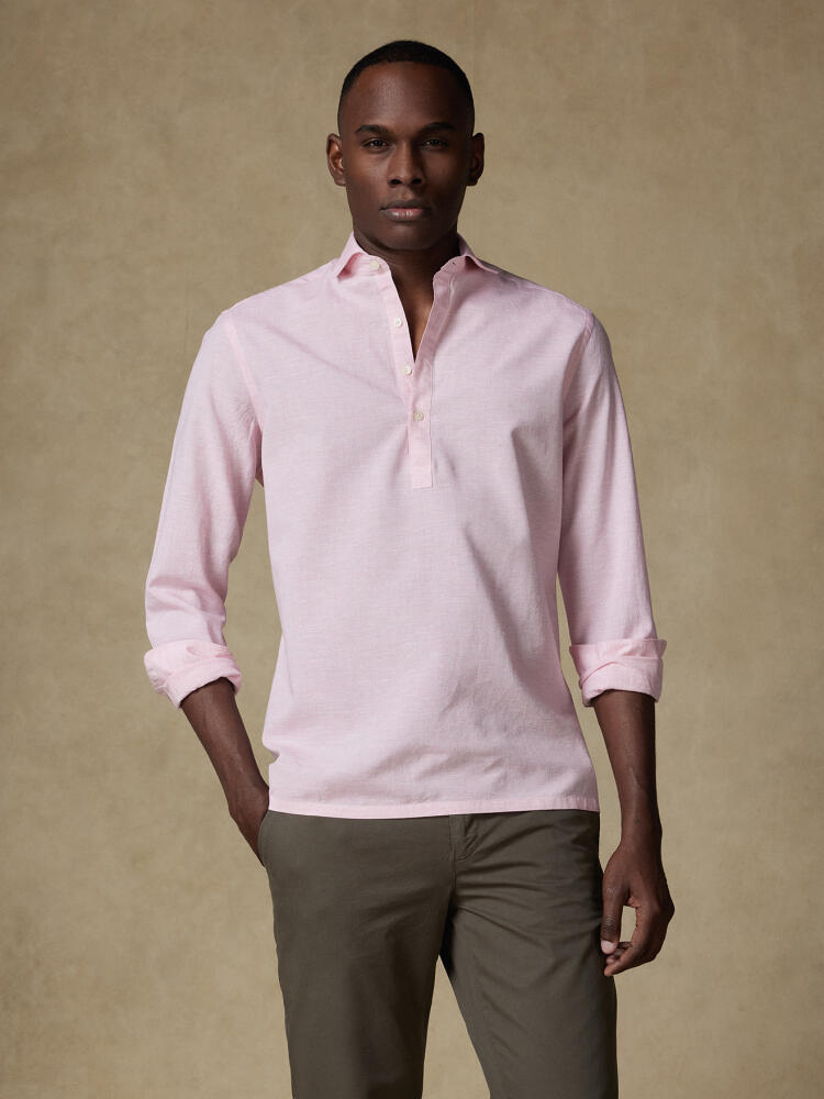 Polo Wayne in lino rosa
