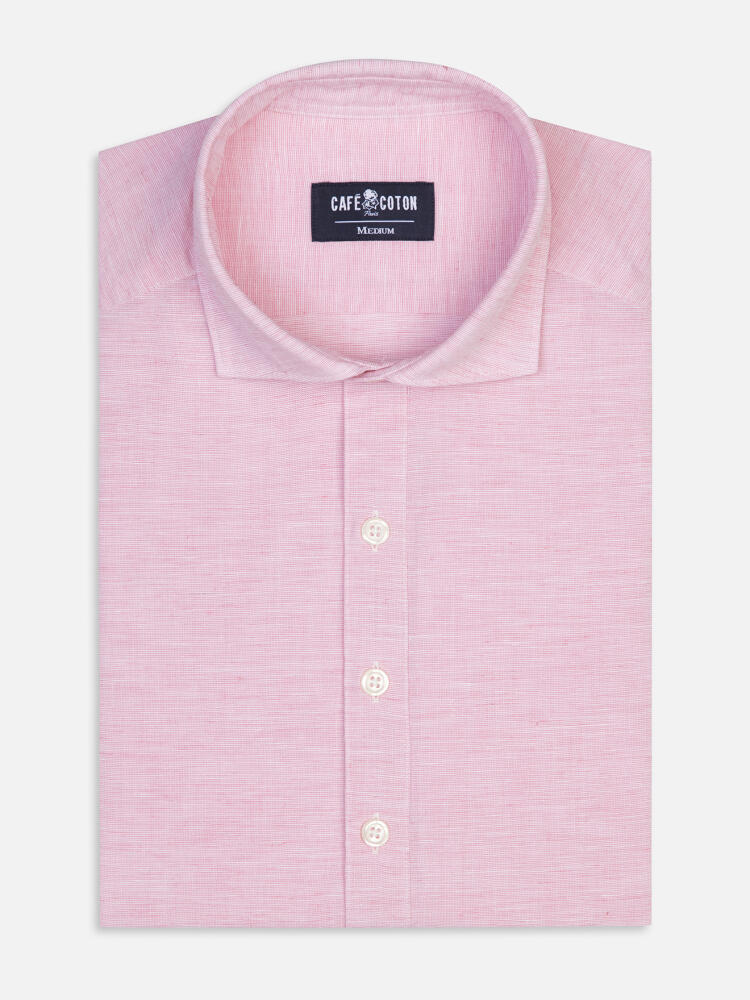 Polo Wayne in lino rosa