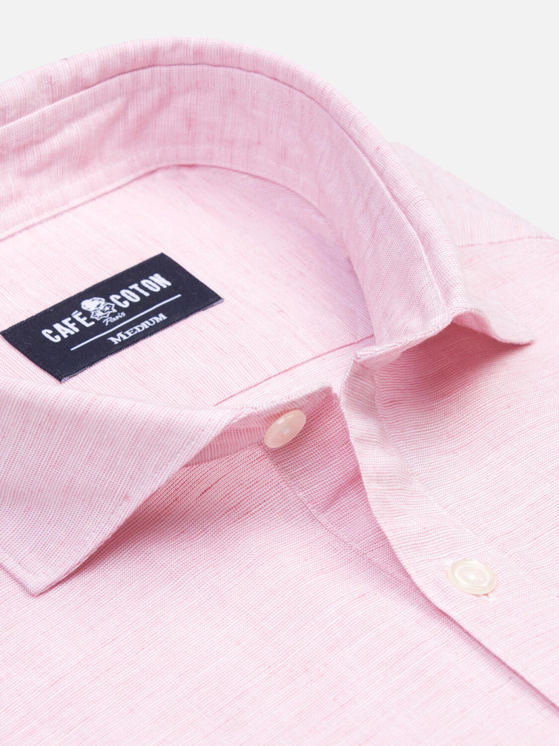 Chemise Polo Wayne en lin rose