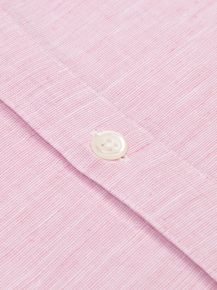 Polo Wayne in lino rosa
