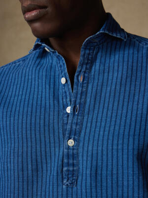 Willow poloshirt in indigo strepen