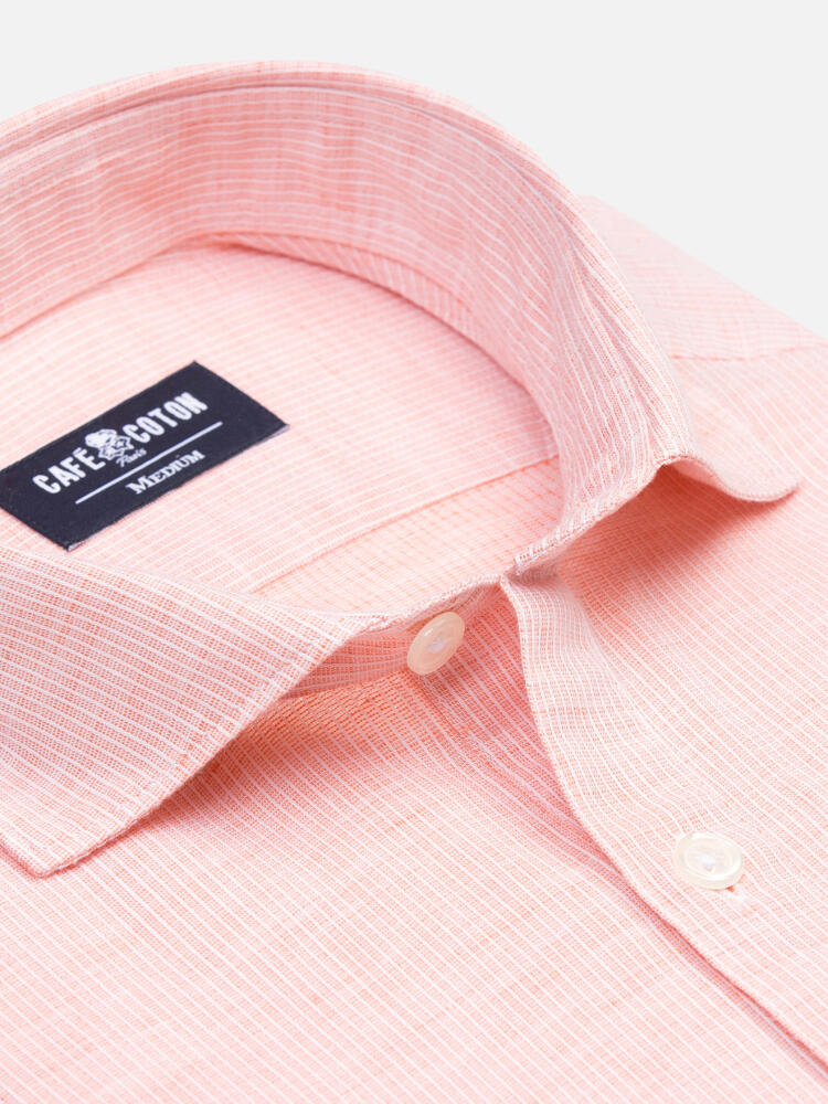 Polo Zack in lino arancione