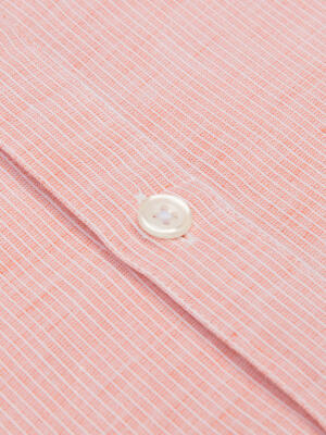 Chemise Polo Zack en lin orange