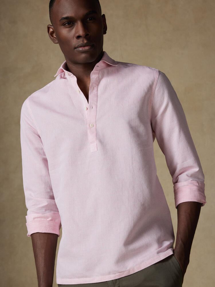 Polo Zack in lino rosa