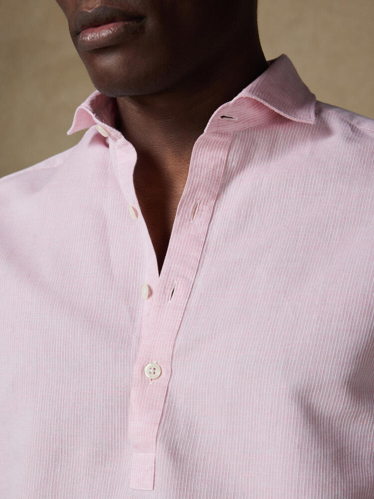 Polo Zack in lino rosa