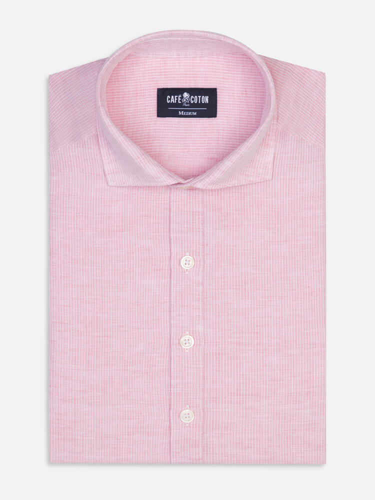 Polo Zack in lino rosa