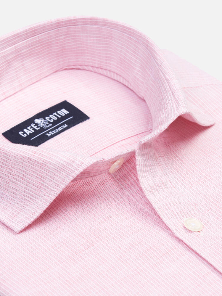 Polo Zack in lino rosa