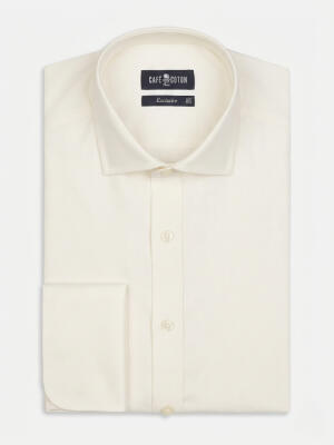 Bolton off-white coton & lyocell shirt - French cuff