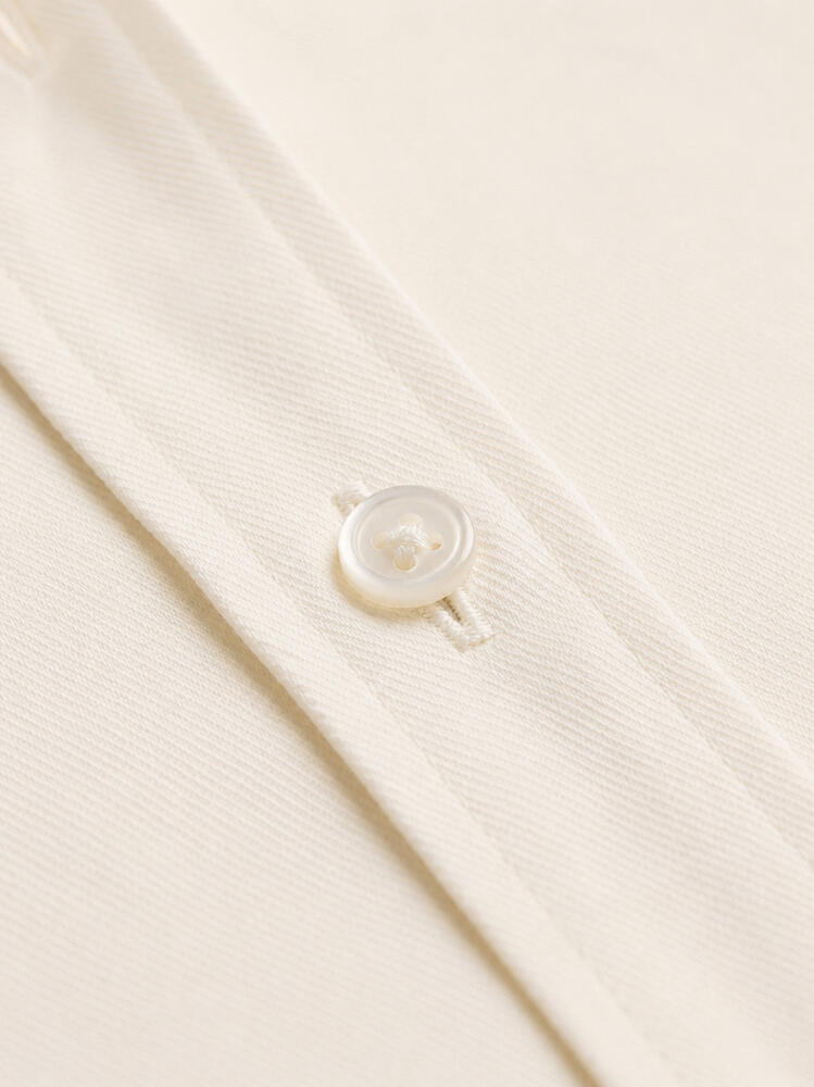 Camicia Bolton in off-white coton & lyocell - Polsino gemello