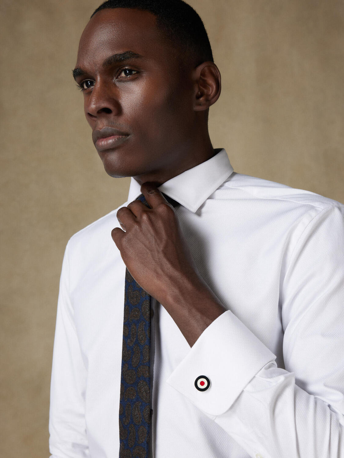 Chemise Brien en twill blanc - Poignets Mousquetaires