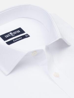 Bruce Camisa Blanca Texturizada - Mosquetero Puños