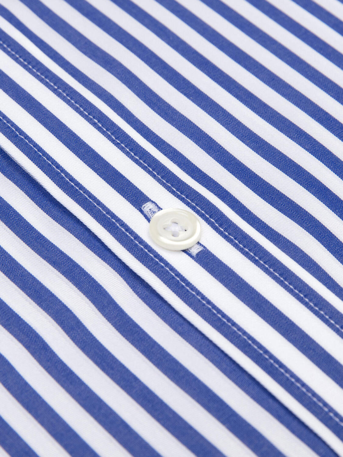 Chris Hemd mit navy blau Streifen   - Doppelten manschetten