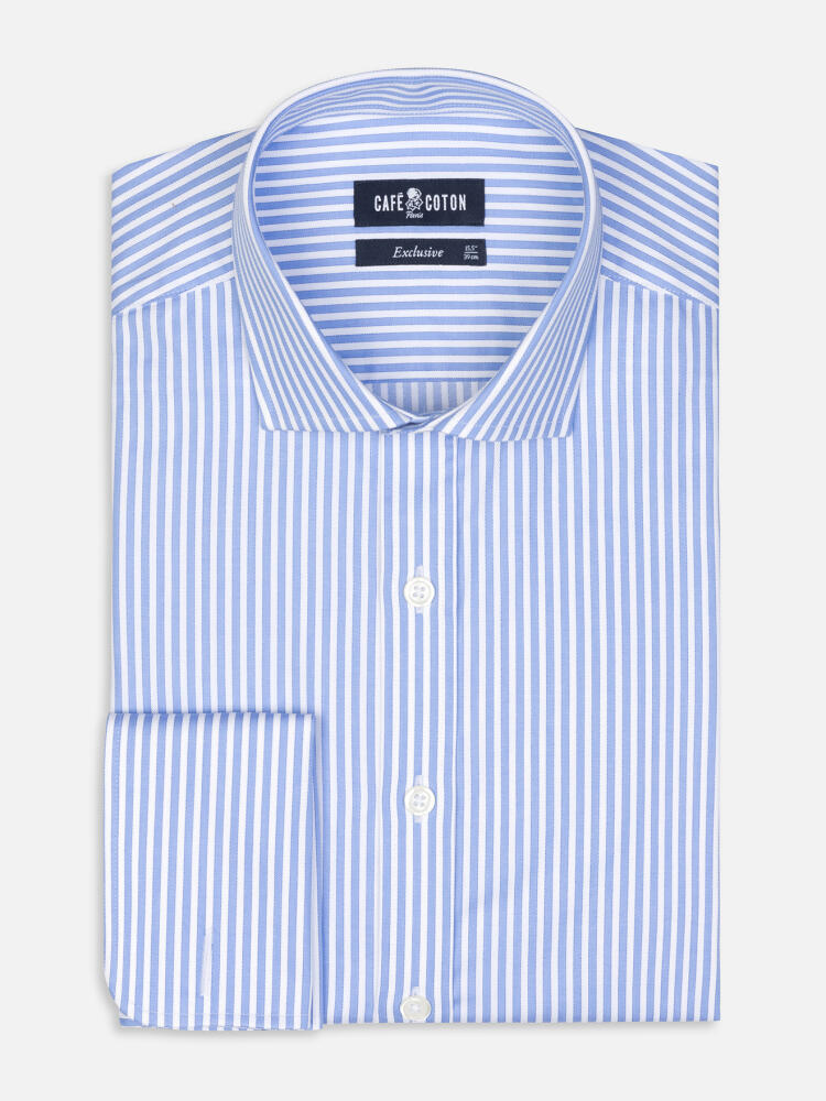 Colin sky stripe shirt  - Double Cuffs