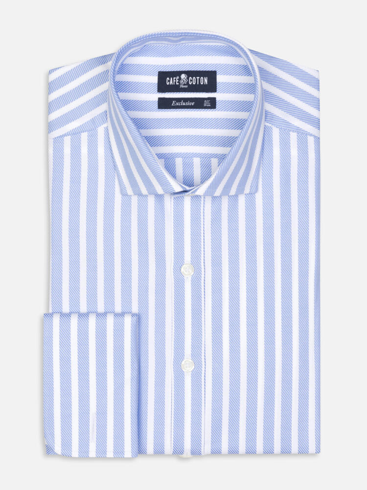 Camisa Don Sky Stripe  - Doble puño