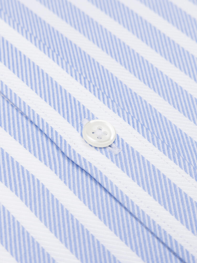 Camisa Don Sky Stripe  - Doble puño