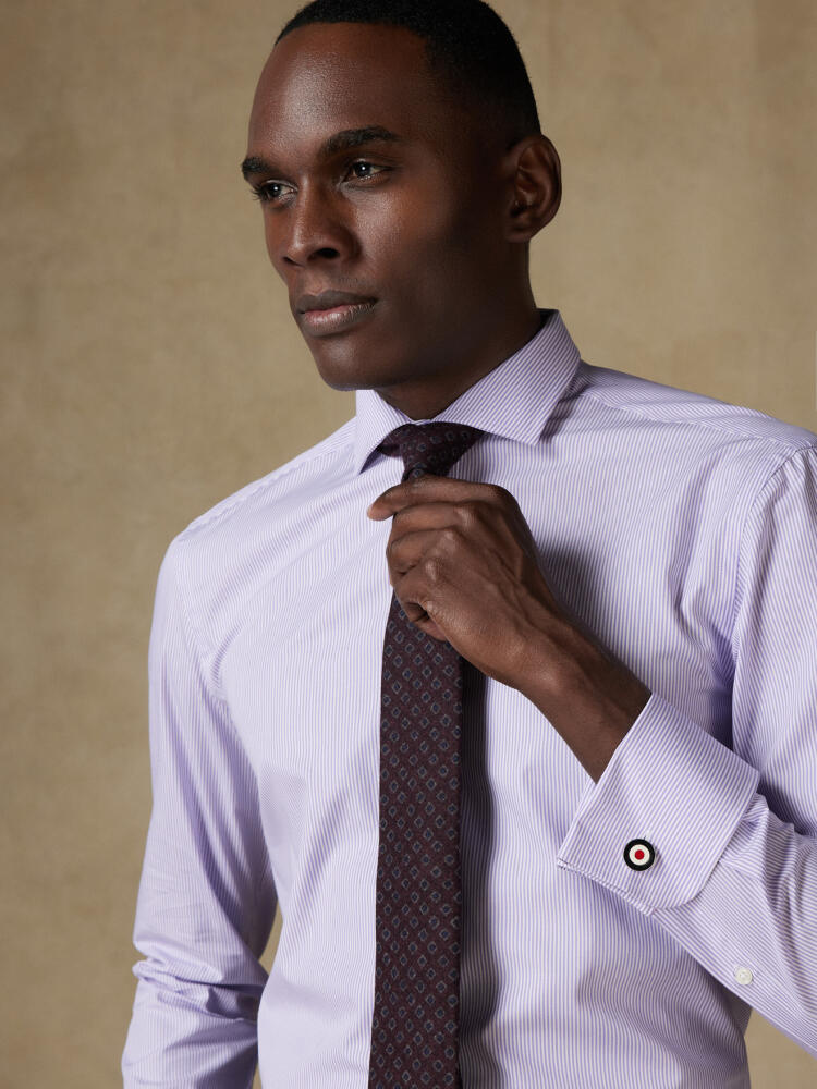 Menthon parma stripe shirt - Double Cuffs