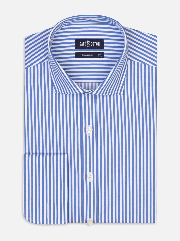 Nick blue striped shirt - Musketeer cuffs