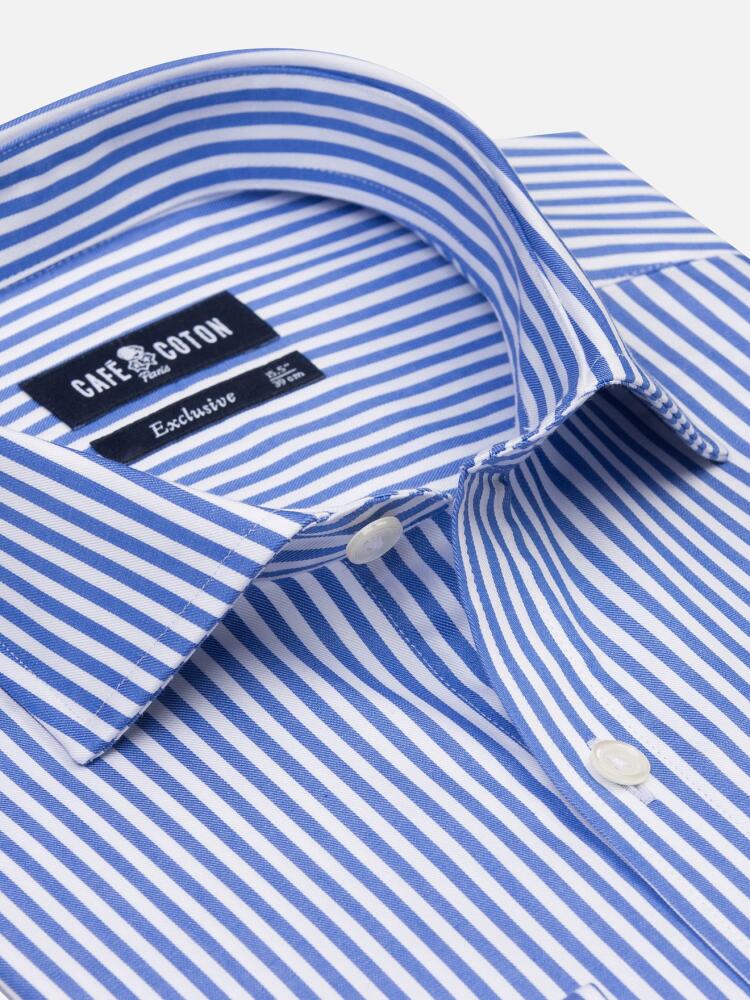 Nick blue striped shirt - Musketeer cuffs