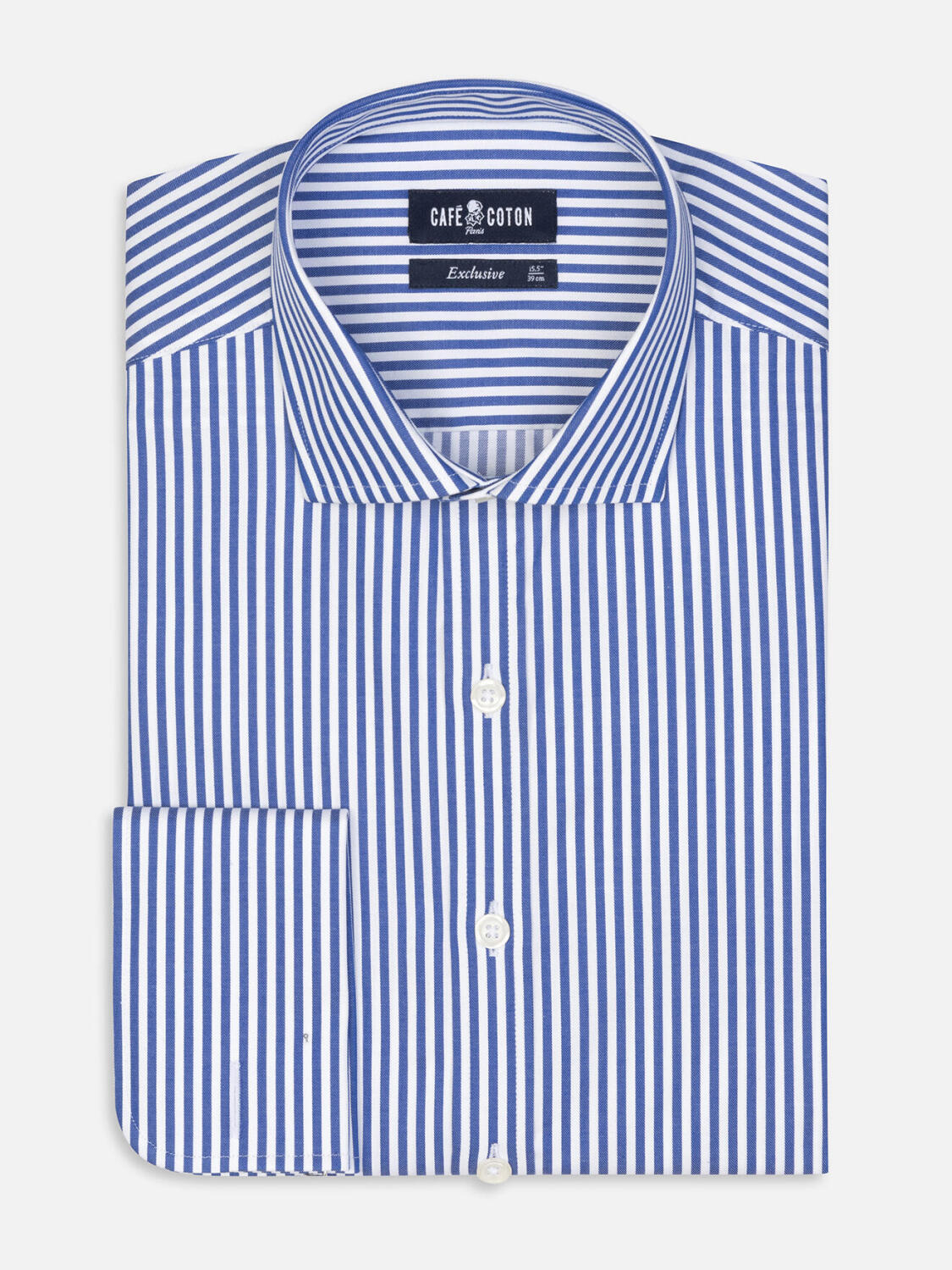 Camicia Nick Navy Stripe  - Doppi polsini