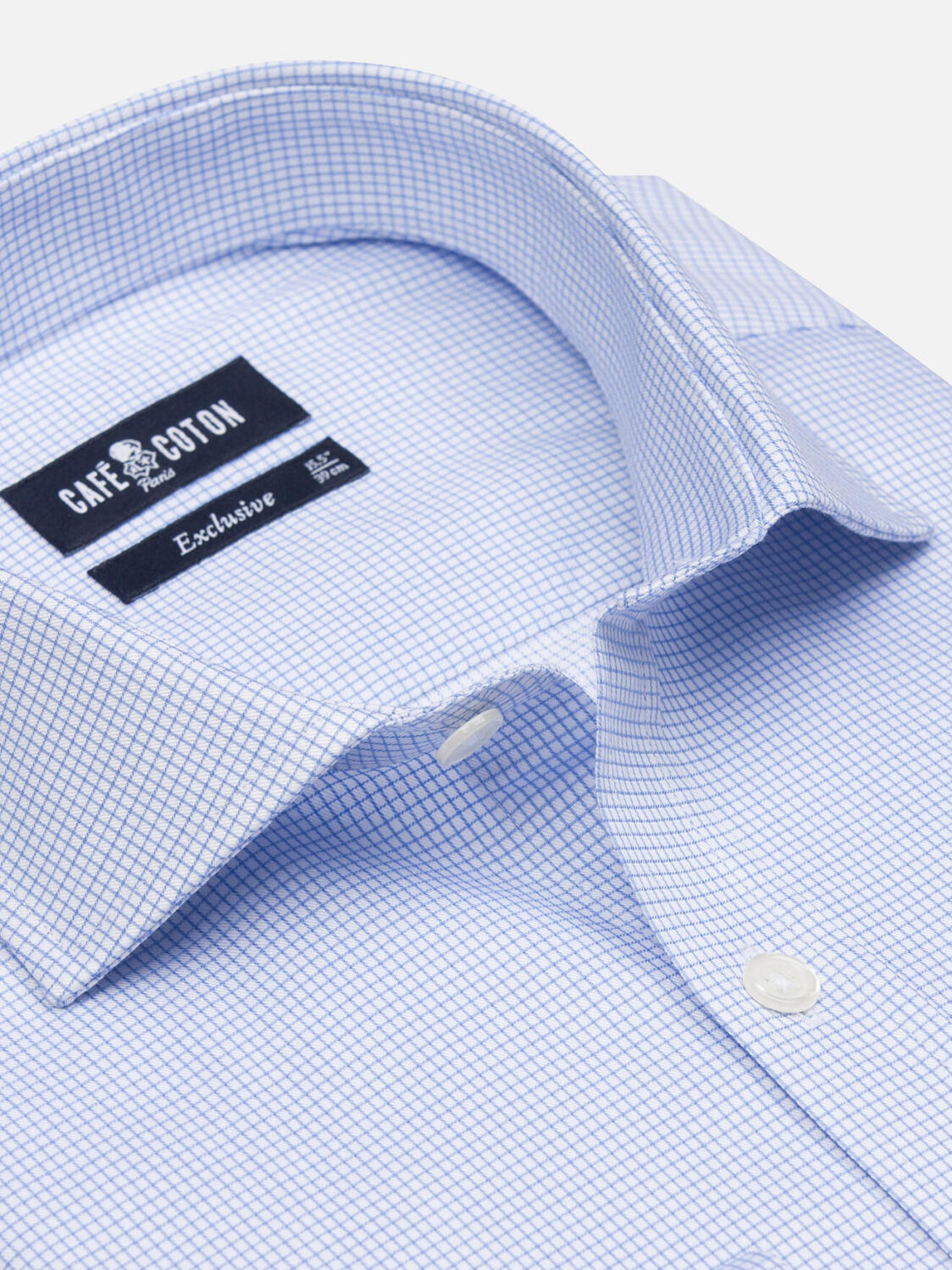 Lenny Sky geruit Slim fit overhemd  - Dubbele manchetten