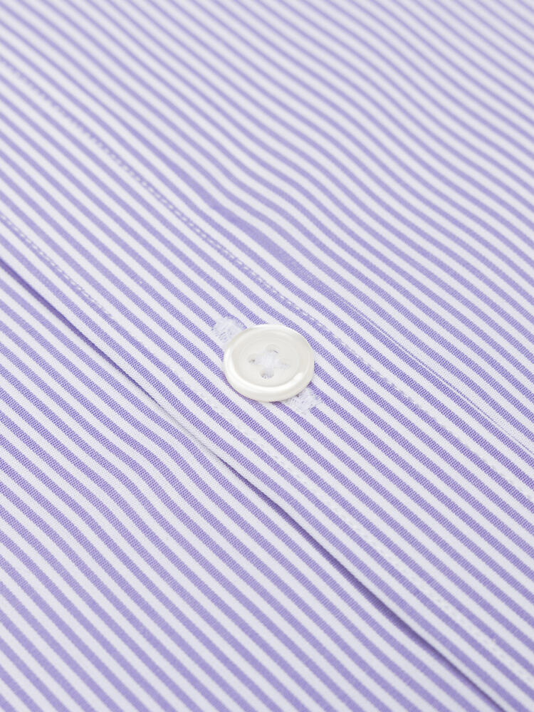 Camicia slim fit Menthon parma a righe - Doppi polsini