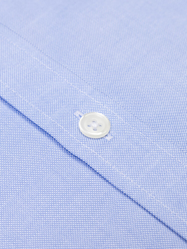 Hemels oxford Slim fit overhemd - Dubbele manchetten