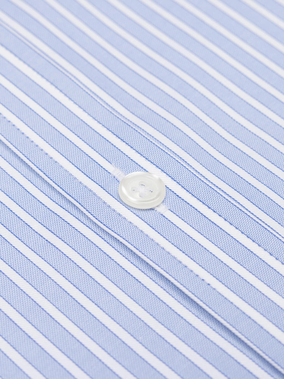 Shepherd hemels gestreept Slim fit overhemd  - Dubbele manchetten