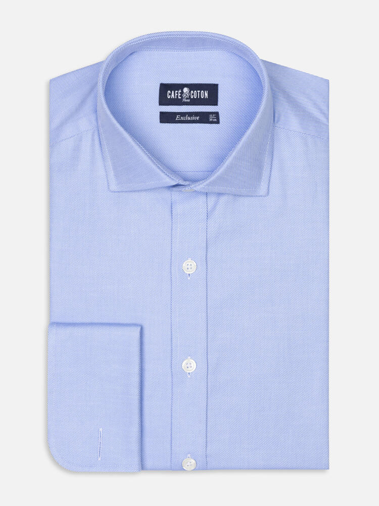 Sky Twill-shirt - Dubbele manchetten