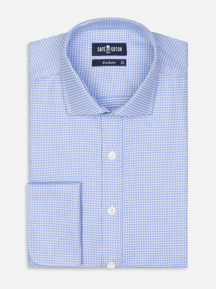 Camisa entallada Willy Sky Twill - Doble puño