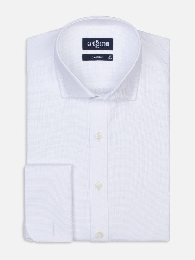 Chemise Smith en natté blanc