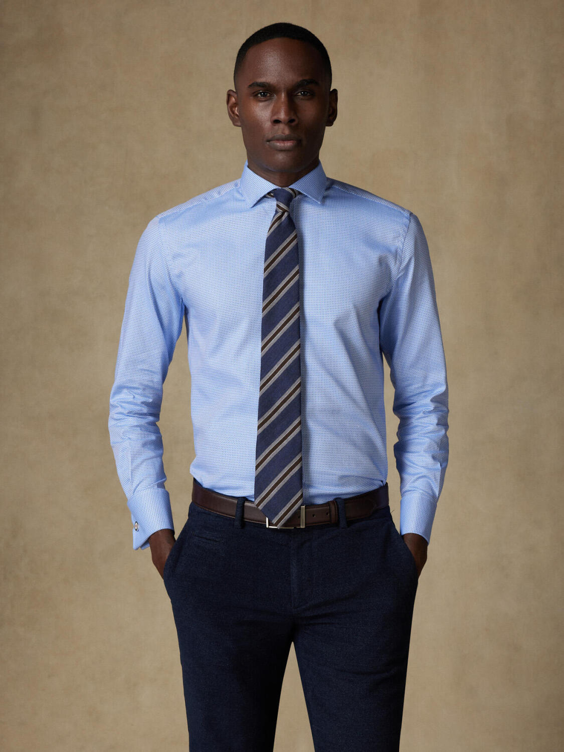 Camicia Smith sky  - Doppi polsini