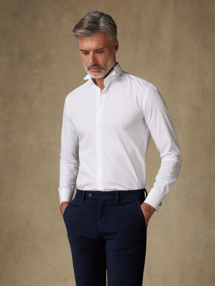 Camisa entallada popelina blanca Royal