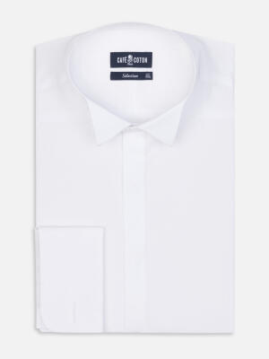 Camisa entallada popelina blanca Royal
