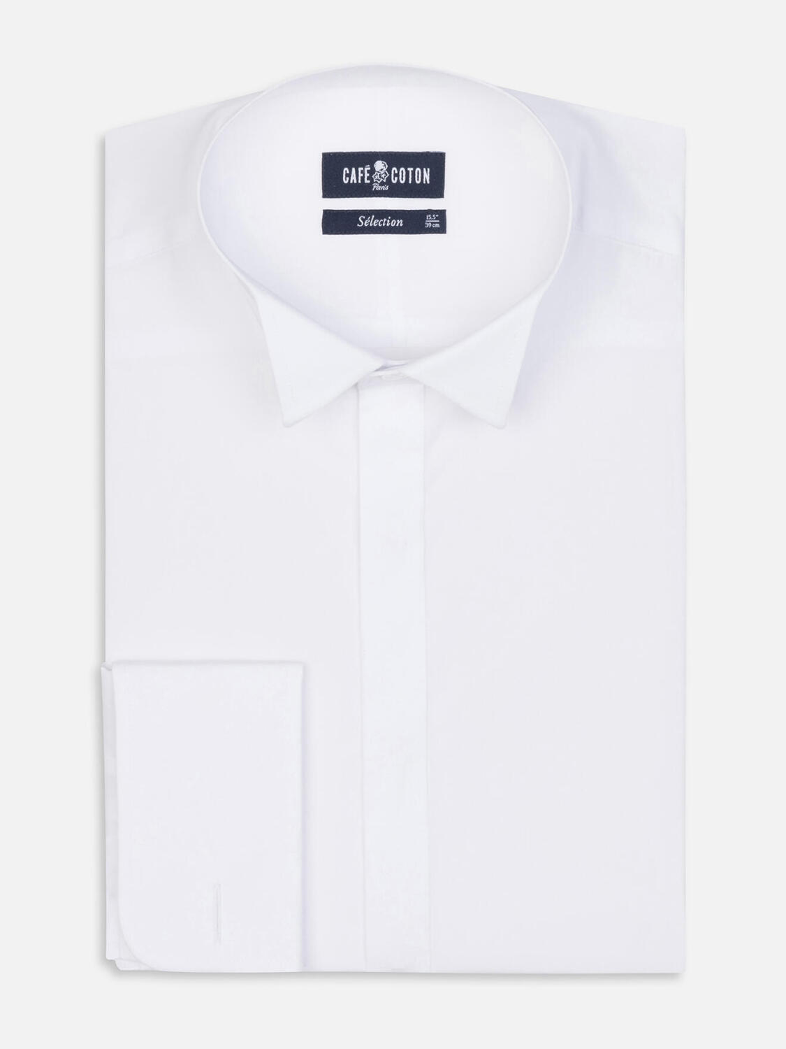 Camicia slim fit Royal white in popeline