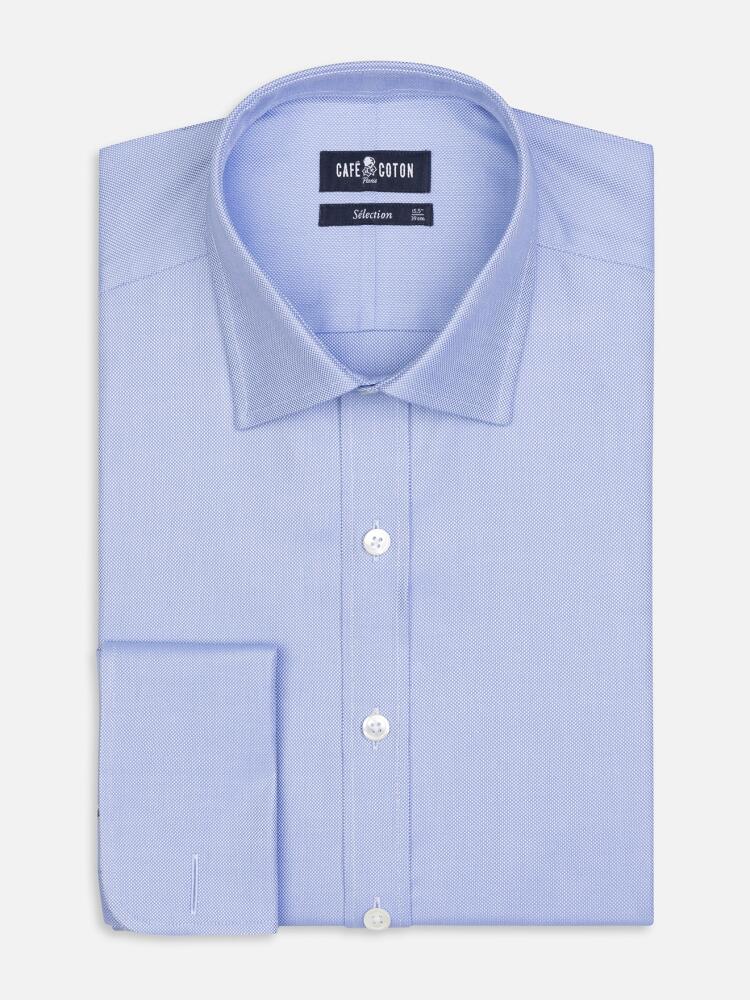 Royal sky blue oxford shirt - Double Cufflink