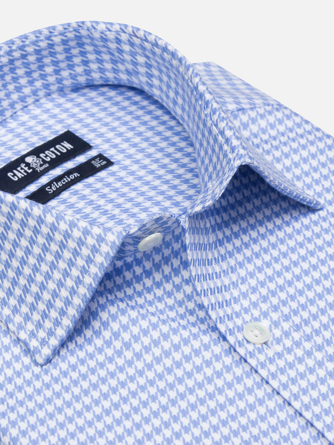 Manfred camicia a quadri cielo