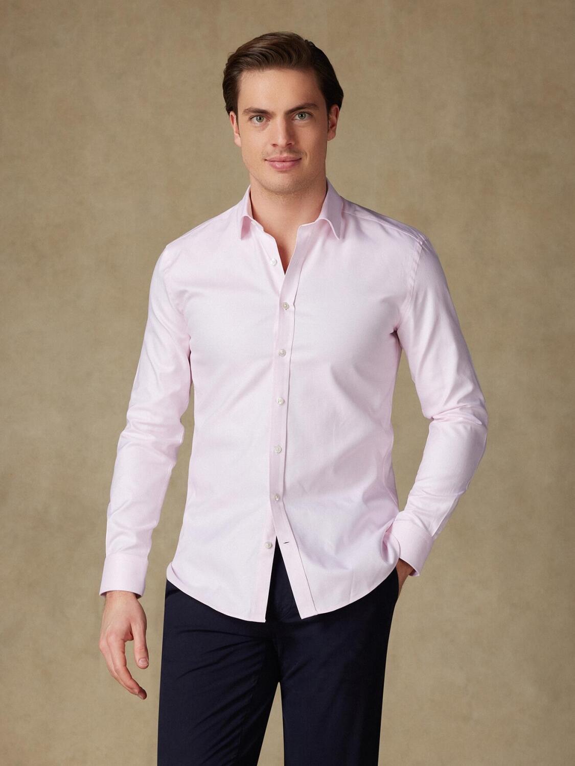 Camicia con trama rosa