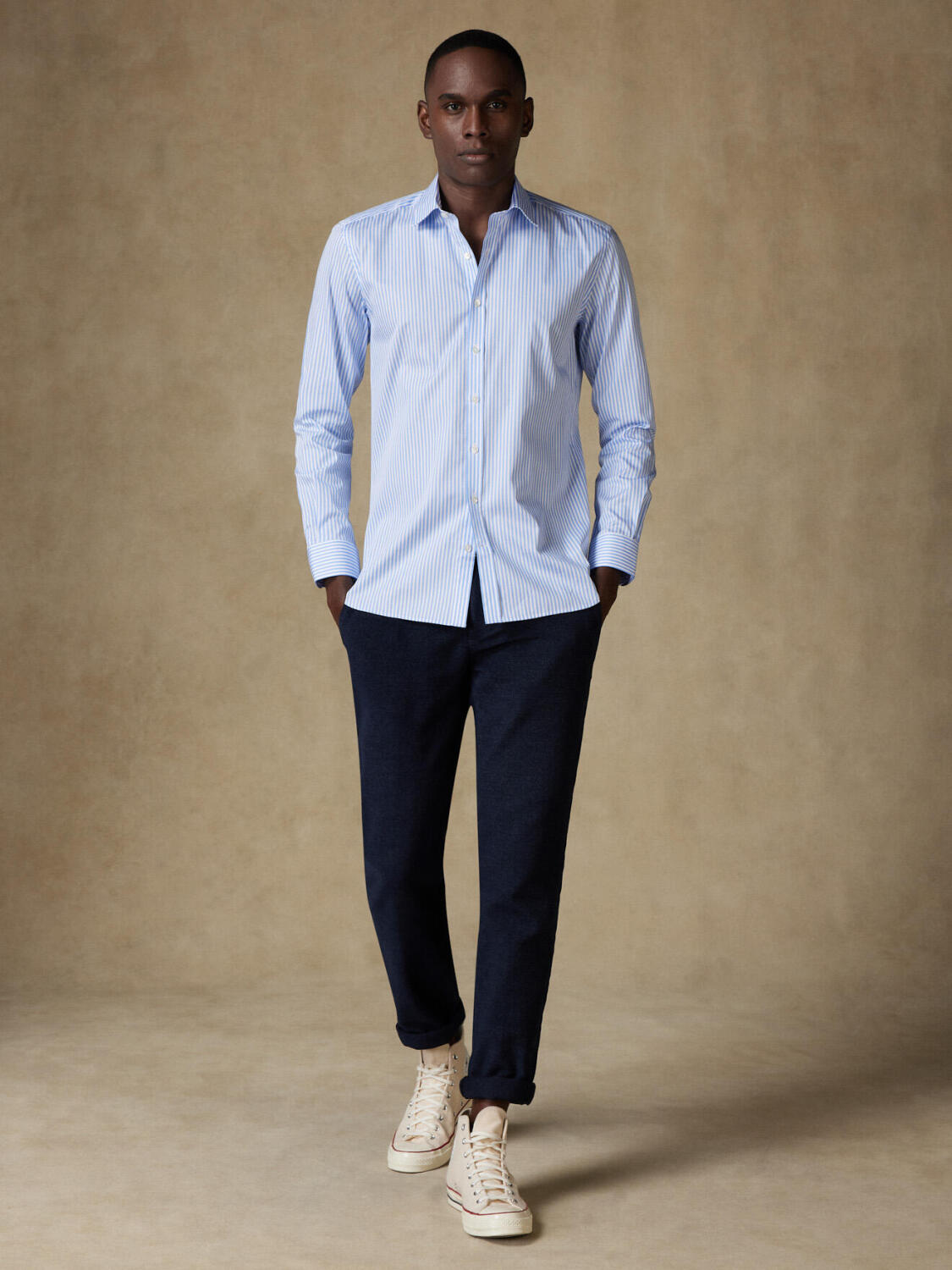 Camicia Norm a righe celesti