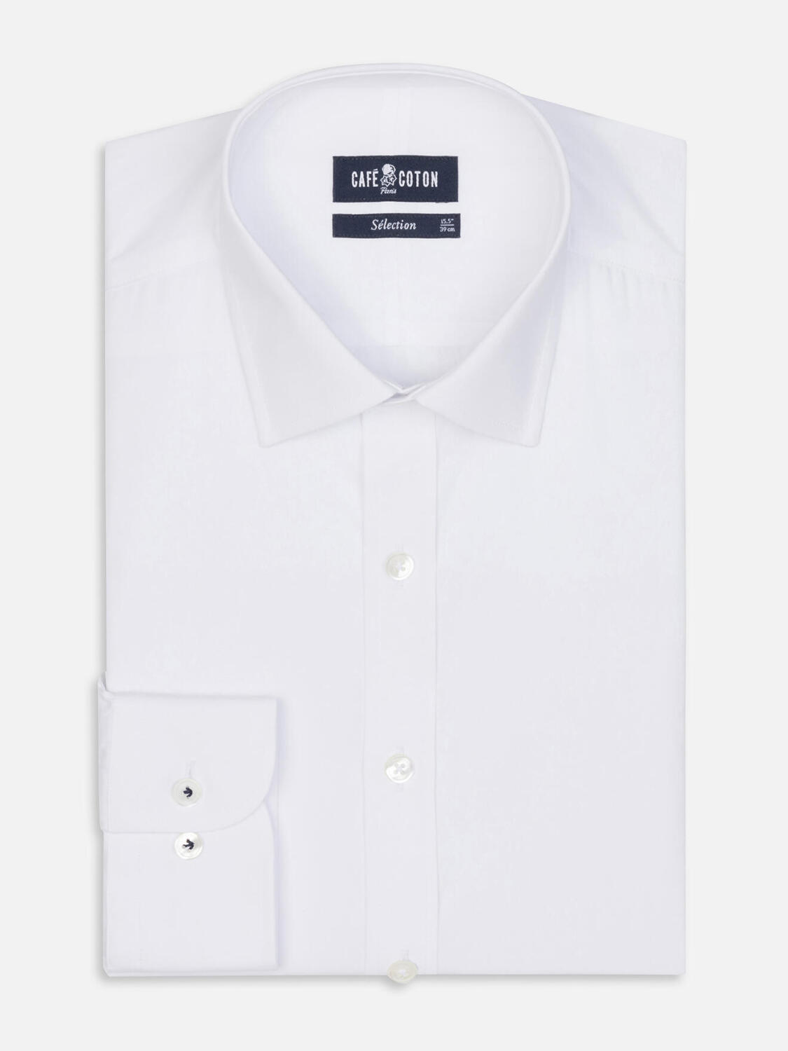 Chemise en popeline royale blanche
